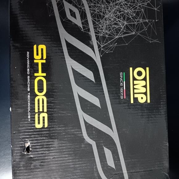 OMP Racing Shoes in Black and White main image 2